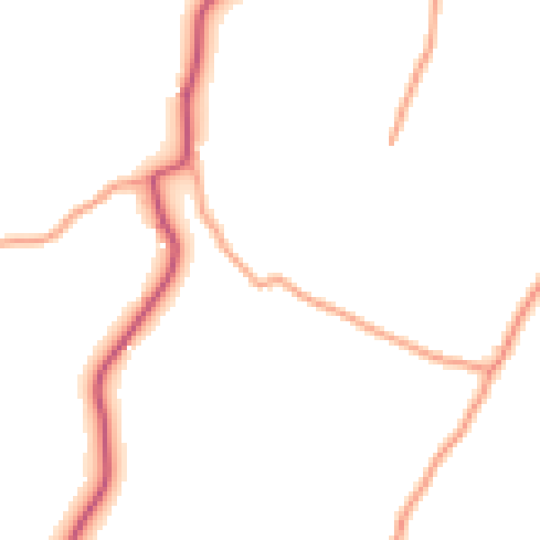 Daytime road noise heatmap for TN33 9HE