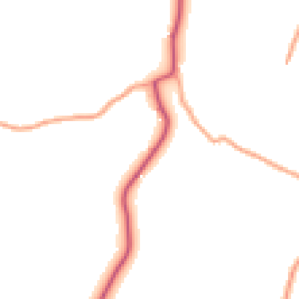 Daytime road noise heatmap for TN33 9HG