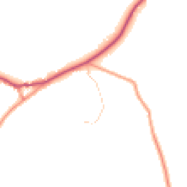 Daytime road noise heatmap for TN33 9HS