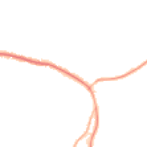 Night-time road noise heatmap for TN33 9JE