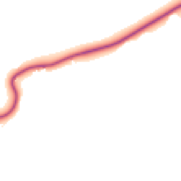 Daytime road noise heatmap for TN33 9NA