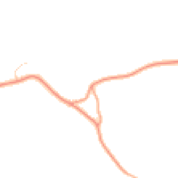 Daytime road noise heatmap for TN33 9PT