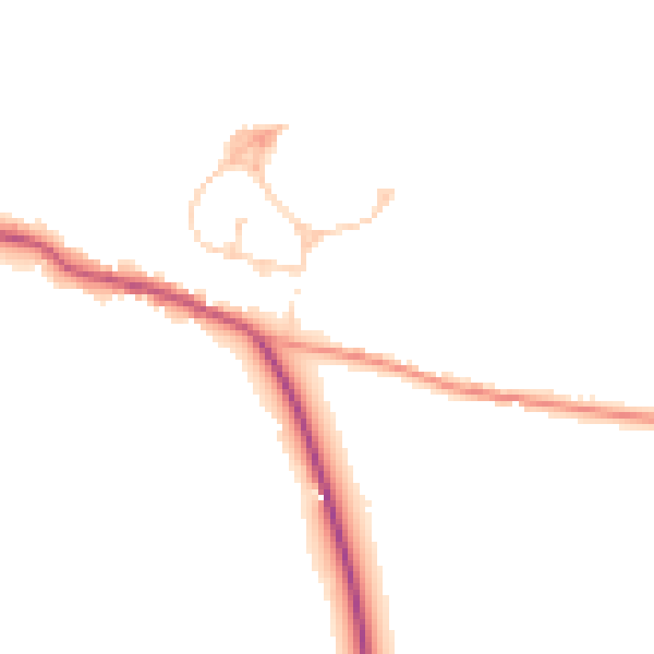 Daytime road noise heatmap for TN33 9QG