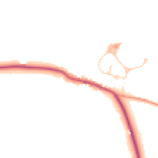 Daytime road noise heatmap for TN33 9QH