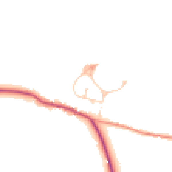 Daytime road noise heatmap for TN33 9QQ