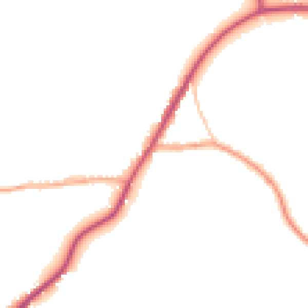 Daytime road noise heatmap for TN33 9RG