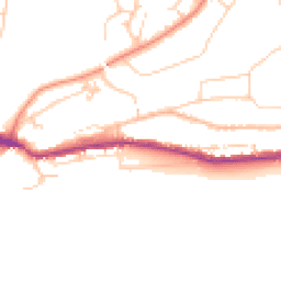 Daytime road noise heatmap for TN38 0AA