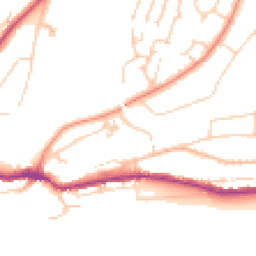 Daytime road noise heatmap for TN38 0AB