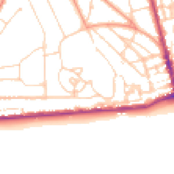 Daytime road noise heatmap for TN38 0AF