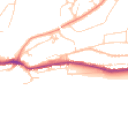 Daytime road noise heatmap for TN38 0AQ