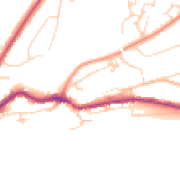 Daytime road noise heatmap for TN38 0AW