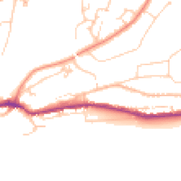 Daytime road noise heatmap for TN38 0AZ