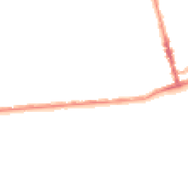 Night-time road noise heatmap for TN38 0BB