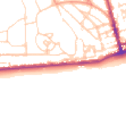 Daytime road noise heatmap for TN38 0BG