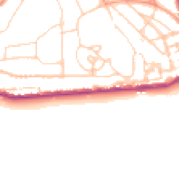 Daytime road noise heatmap for TN38 0BH