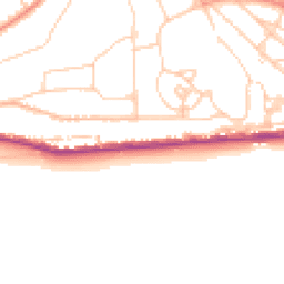 Daytime road noise heatmap for TN38 0BL