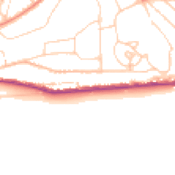 Daytime road noise heatmap for TN38 0BP