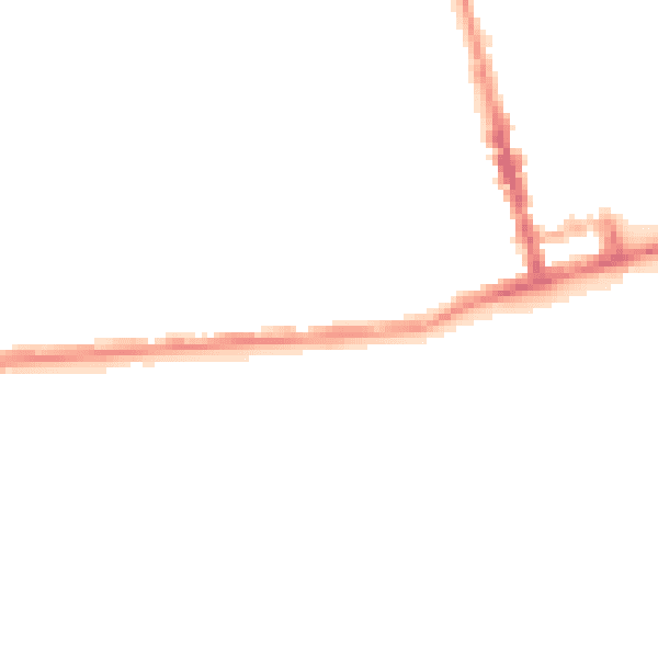 Night-time road noise heatmap for TN38 0BU