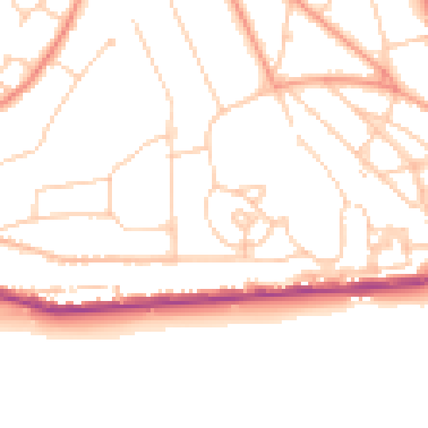 Daytime road noise heatmap for TN38 0BW