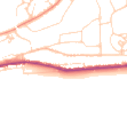Daytime road noise heatmap for TN38 0BY