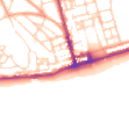 Daytime road noise heatmap for TN38 0DB