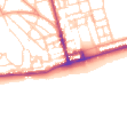 Daytime road noise heatmap for TN38 0DD