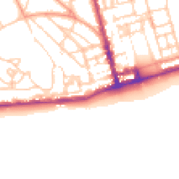 Daytime road noise heatmap for TN38 0DJ