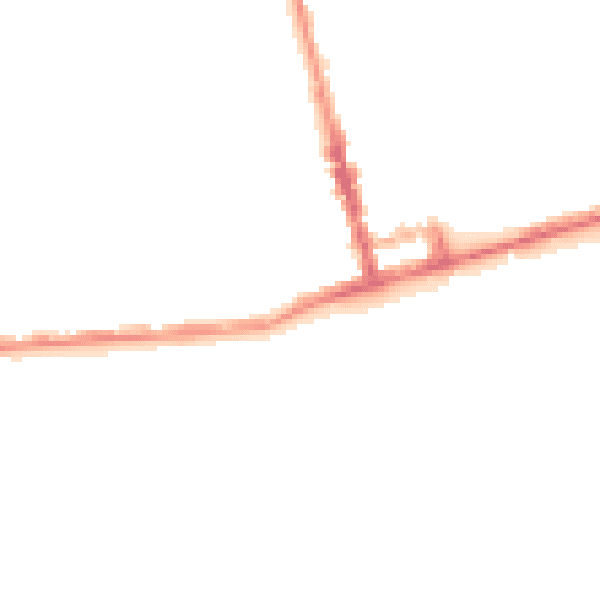 Night-time road noise heatmap for TN38 0DL