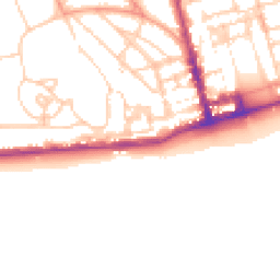 Daytime road noise heatmap for TN38 0DN