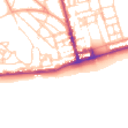 Daytime road noise heatmap for TN38 0DP