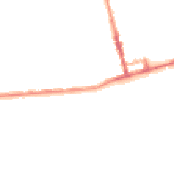 Night-time road noise heatmap for TN38 0DX