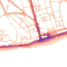 Daytime road noise heatmap for TN38 0EZ