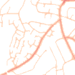 Daytime road noise heatmap for TN38 0FS