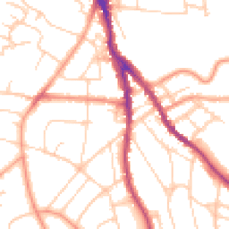 Daytime road noise heatmap for TN38 0GA