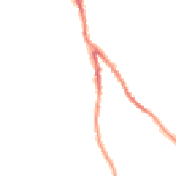 Night-time road noise heatmap for TN38 0GA