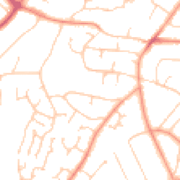 Daytime road noise heatmap for TN38 0UA