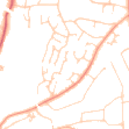 Daytime road noise heatmap for TN38 0XP