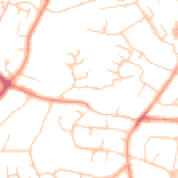 Daytime road noise heatmap for TN38 0XY