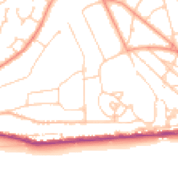 Daytime road noise heatmap for TN38 0YL