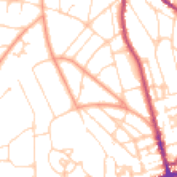 Daytime road noise heatmap for TN38 0YU