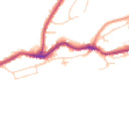 Daytime road noise heatmap for TN38 8AB