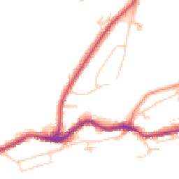 Daytime road noise heatmap for TN38 8DD