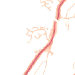 Daytime road noise heatmap for TN38 8DG