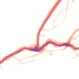 Daytime road noise heatmap for TN38 8DH