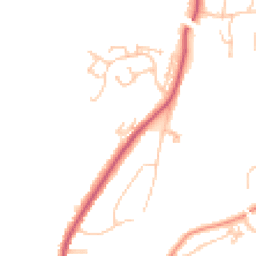 Daytime road noise heatmap for TN38 8DJ