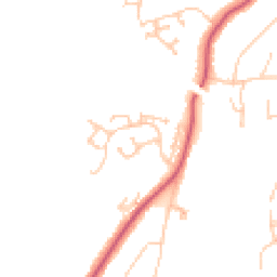 Daytime road noise heatmap for TN38 8DQ