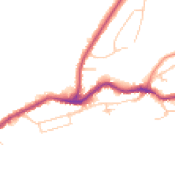 Daytime road noise heatmap for TN38 8EH