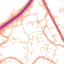 Daytime road noise heatmap for TN38 9AT