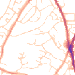 Daytime road noise heatmap for TN38 9BL