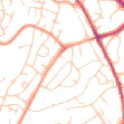 Daytime road noise heatmap for TN38 9EL